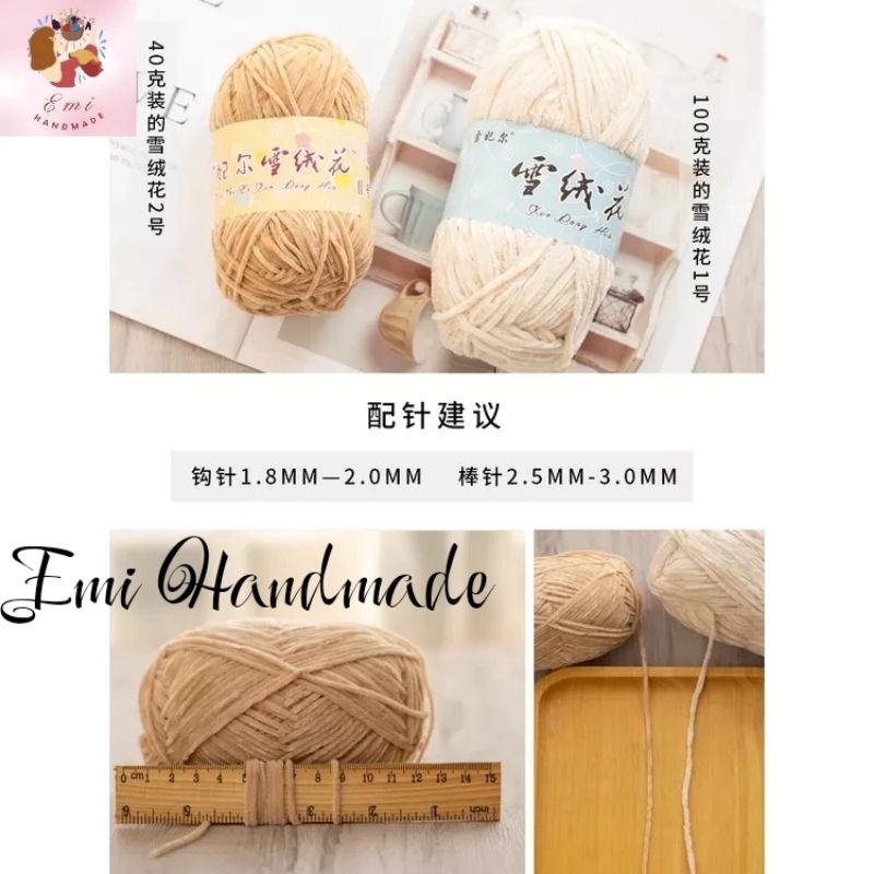 Len nhung 2mm - sợi len có độ óng siêu đẹp đan móc thú bông, khăn, áo, váy siêu mềm mịn, không rụng lông