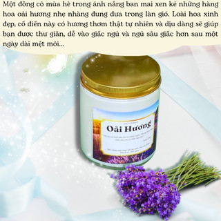 Nến Thơm Phòng Không Khói - Nến Thơm Handmade Hoa Oải Hương Sáp Thực Vật Lành Tính - Nến Thơm Quà Tặng - Cát Candle