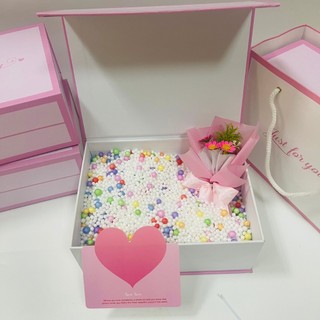 (JUST) Hộp túi quà xinh xắn kèm phụ kiện bó hoa nhí, gấu bông nhiều màu , quà tặng sinh nhật, valentine ý nghĩa