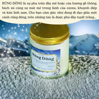 Nến Thơm Phòng Không Khói - Nến Thơm Handmade Hương Rừng Đông Sáp Thực Vật Lành Tính - Nến Thơm Quà Tặng - Cát Candle