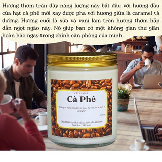 Nến Thơm Cao Cấp - Nến Thơm Handmade Không Khói Hương Cà Phê Sáp Thực Vật Lành Tính - Nến Thơm Quà Tặng - Cát Candle