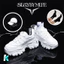 Combo set SLAY BY MLEE bao gồm Giày chunky all-white, mũ thời trang và tất
