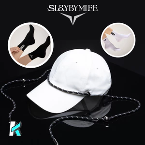 Combo phụ kiện SLAY BY MLEE bao gồm mũ thời trang và tất