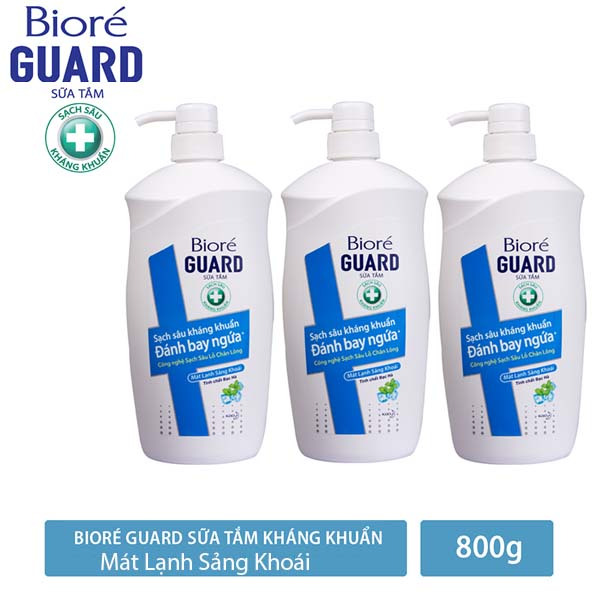 1 CHAI Sữa Tắm Biore Guard Kháng Khuẩn, Sạch Mịn, Thư Giãn 800ML Xanh ...