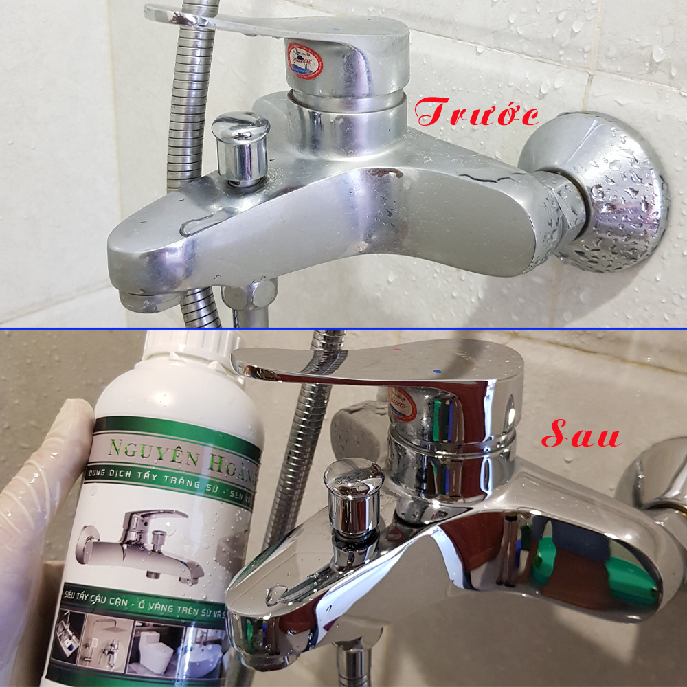 [Loại mạnh nhất] Tẩy bồn sứ, sen vòi inox, bồn nhựa, gạch men Nguyên Hoàng. Chai 250ml