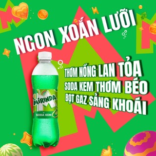 [SALE 15.7] Thùng 24 Chai Nước Ngọt Giải Khát Có Gaz Mirinda Soda Kem (390ml/chai)