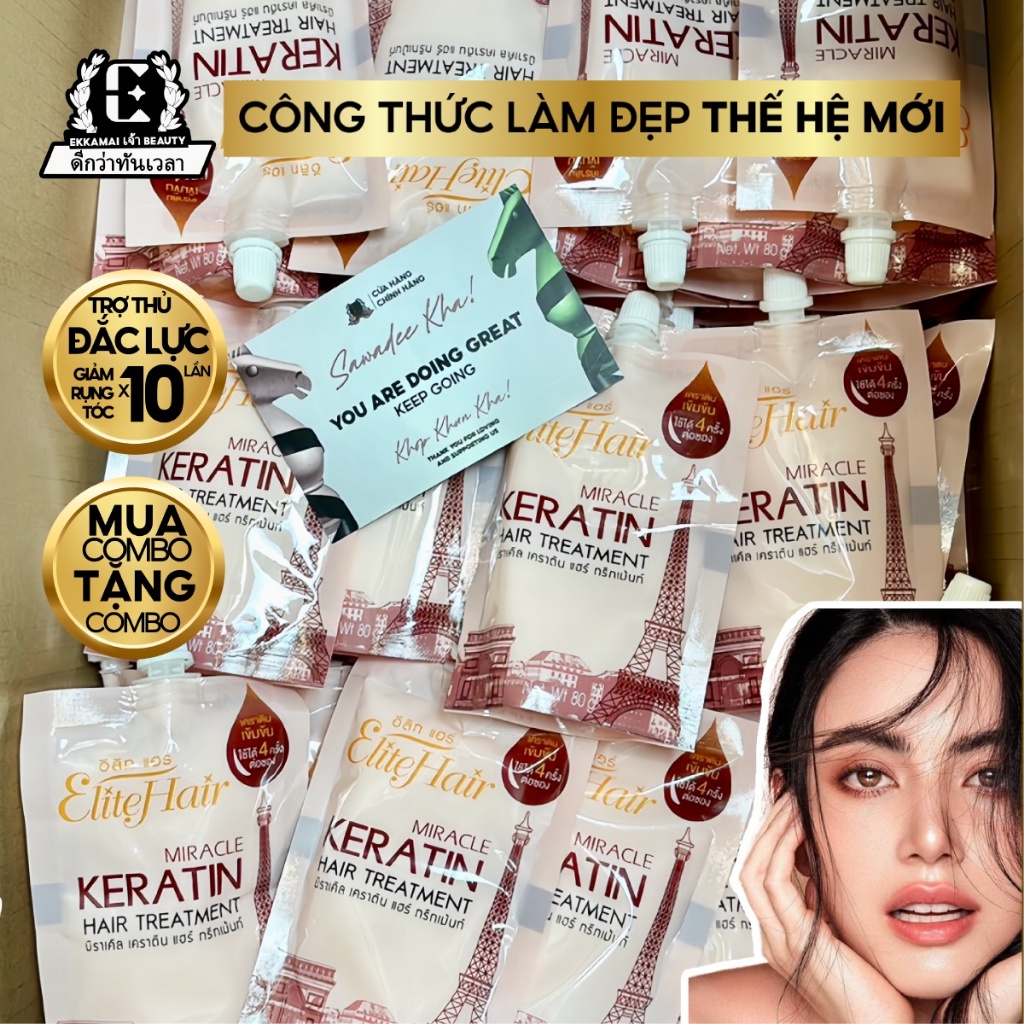 Kem Ủ Tóc Elite bản nội địa Thái Ekkamai Beauty dưỡng thơm tóc bóng mượt phồng chân tóc hiệu quả tức thì