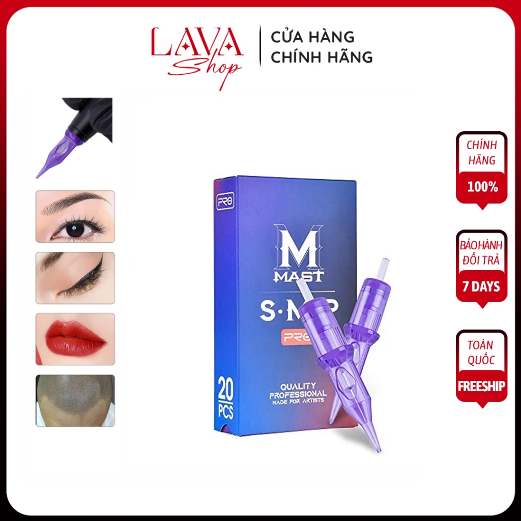 Hộp 10 20 Kim lắp Máy Pen MAST PRO Tím Chính Hãng Phun Xăm PXTM