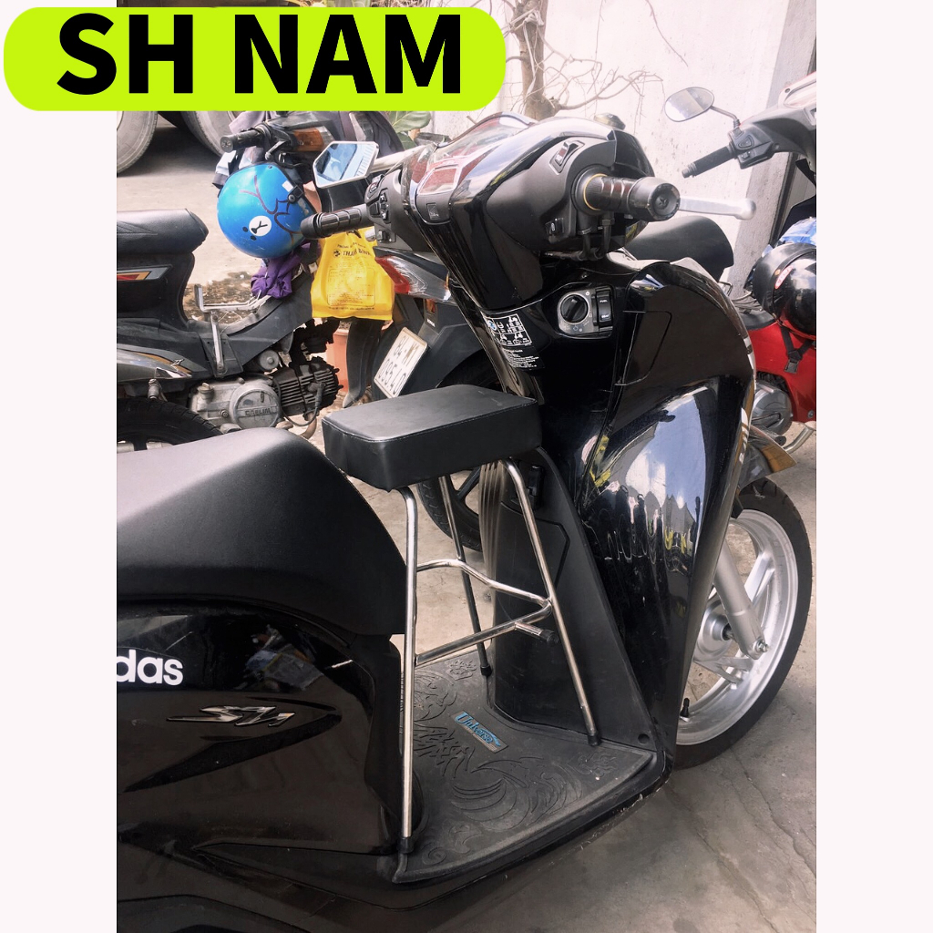[ ĐÔN NỆM ] GHẾ ĐÔN GA INOX YÊN NỆM ĐEN XE SH AN TOÀN CHO BÉ