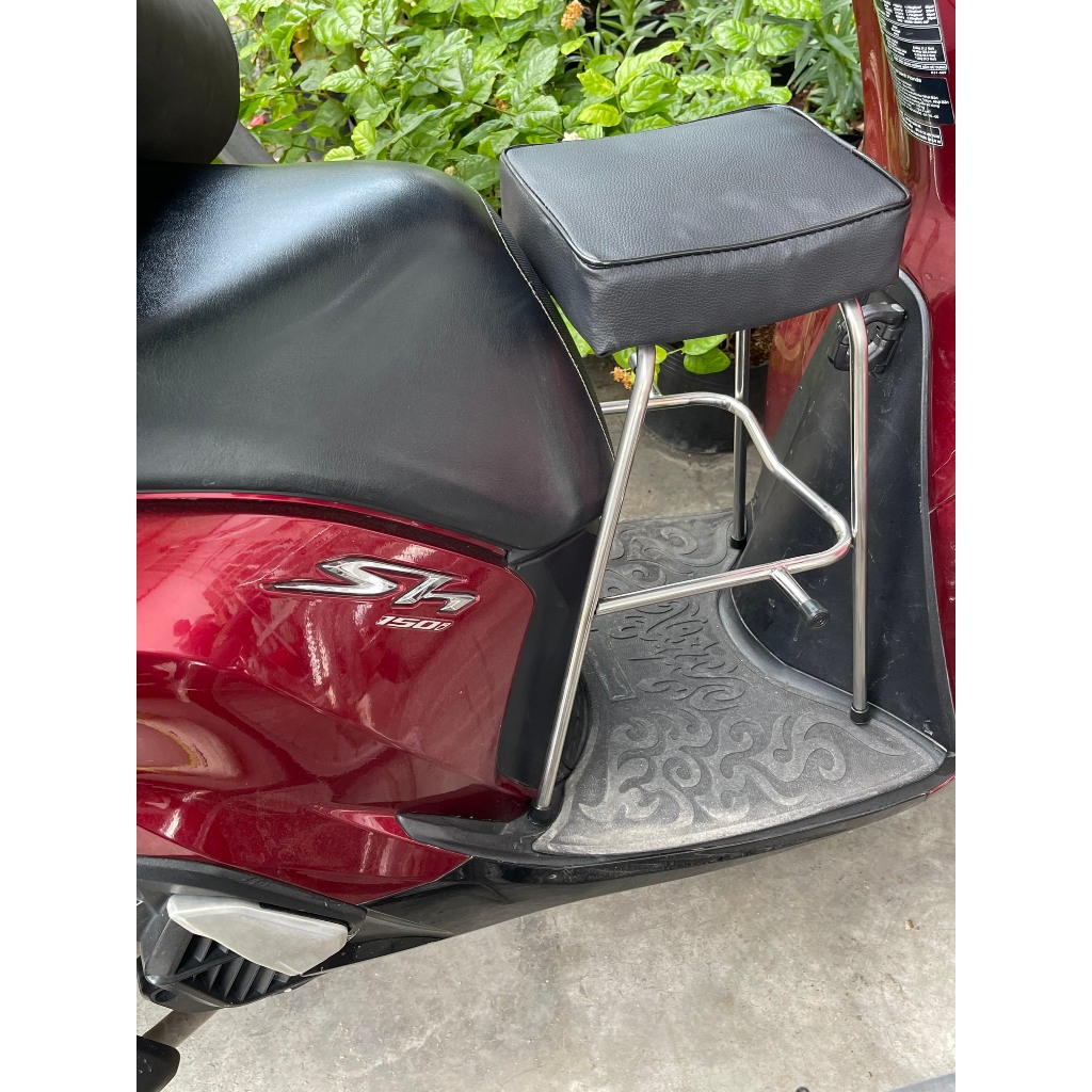 [ ĐÔN NỆM ] GHẾ ĐÔN GA INOX YÊN NỆM ĐEN XE GA CHO BÉ