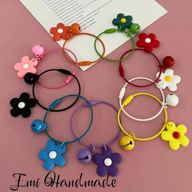 Móc khóa hoa lục lạc - móc khóa treo thú bông handmade - so cute - dễ kết hợp