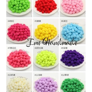 Hạt bông PomPom /bombom,nhiều màu -Trang trí mầm non, lớp học, thiệp, bao lì xì, con vật, hoa,cây thông noen