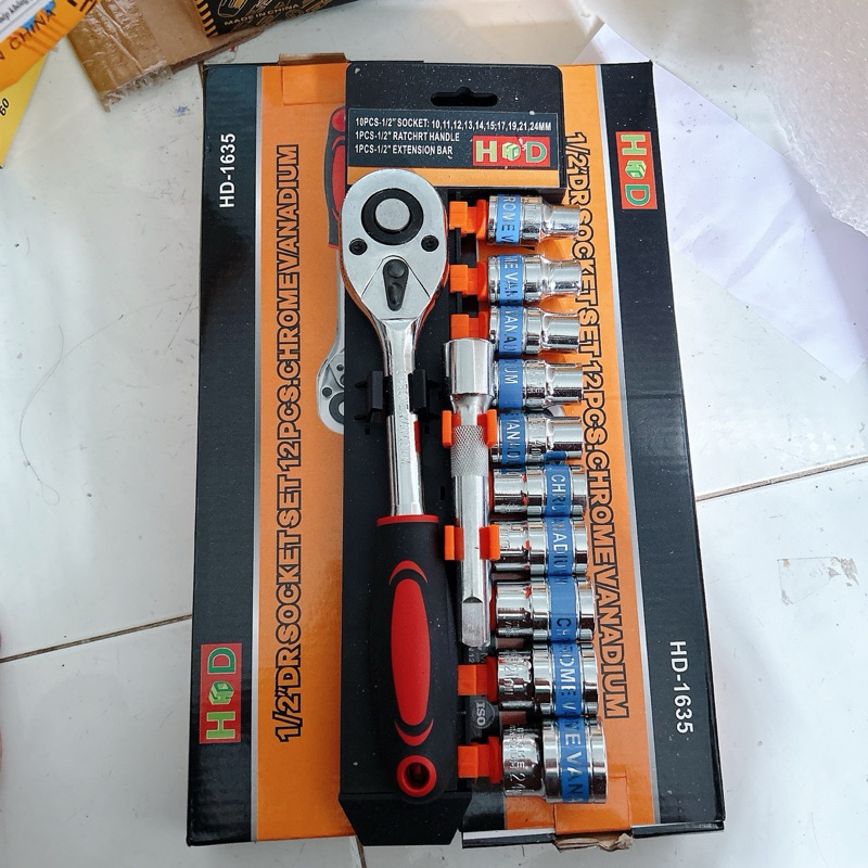 Bộ khẩu (bộ típ) 12 chi tiết .( bộ lớn 1/2). Bộ đen 11 chi tiết ...