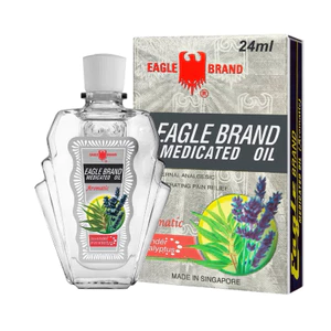 Dầu Gió Trắng Hương Lavender 2 Nắp Con Ó Singapore Nhập Mỹ 24ml - Dầu Trắng Eagle Brand