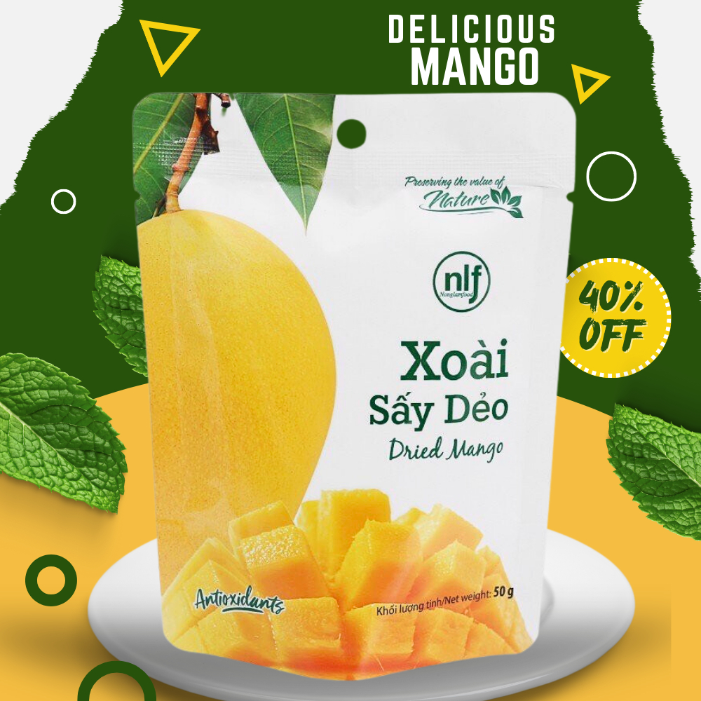 Trái cây hoa quả sấy Nông Lâm Food mít sấy, xoài sấy, chanh dây, mãng cầu, ổi sấy, thơm sấy