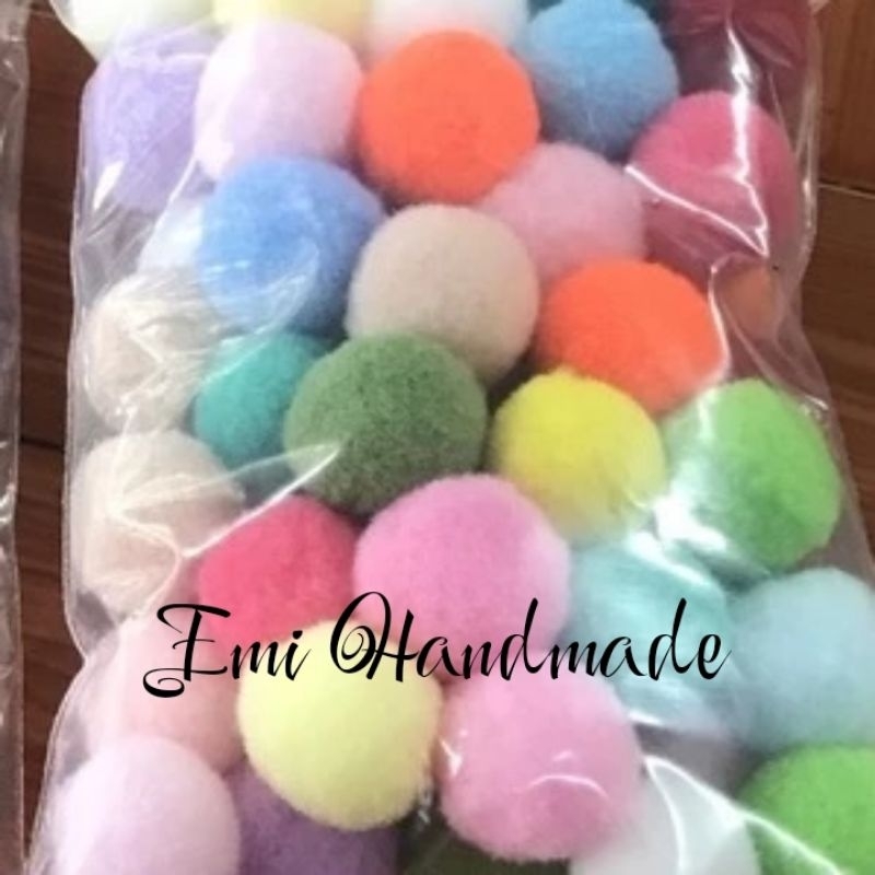 Hạt bông PomPom /bombom,nhiều màu -Trang trí mầm non, lớp học, thiệp, bao lì xì, con vật, hoa,cây thông noen