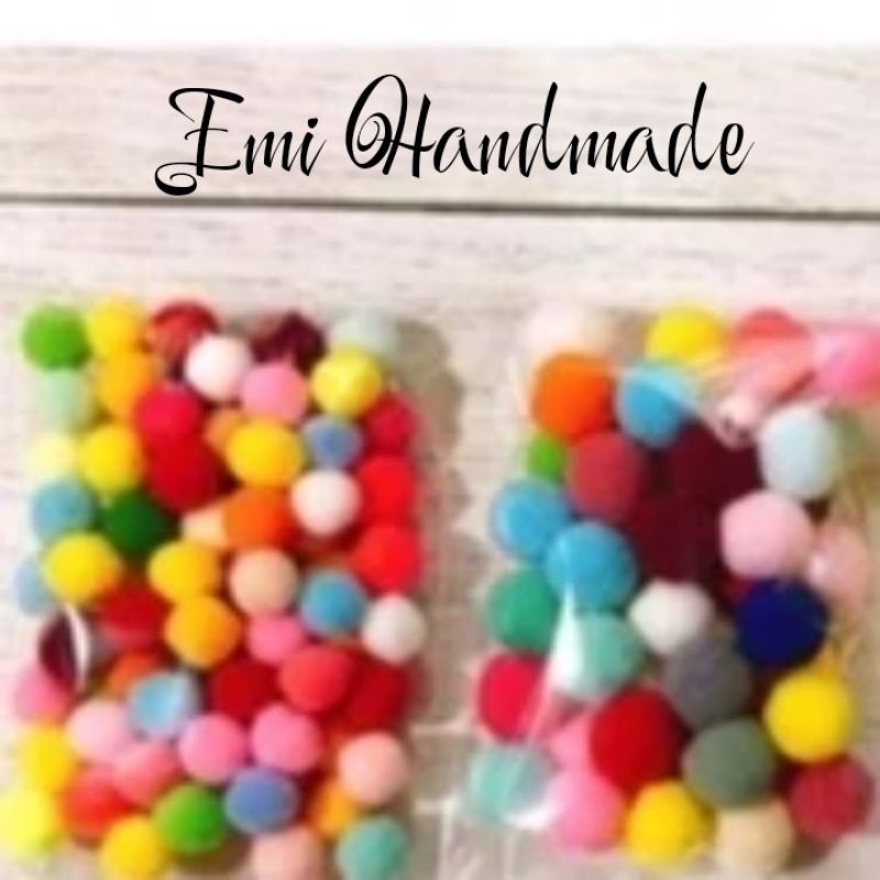Hạt bông PomPom /bombom,nhiều màu -Trang trí mầm non, lớp học, thiệp, bao lì xì, con vật, hoa,cây thông noen