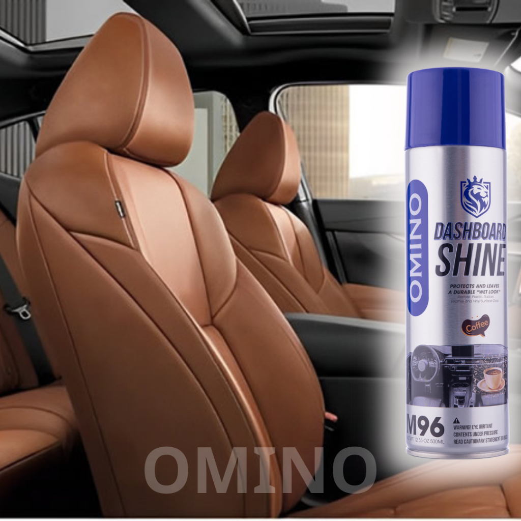 Combo 2 Xịt Dưỡng Bóng Nội Thất, Ghế Da Ô Tô Hương Cafe OMINO M96 500ml - Chính Hãng Omino Vietnam