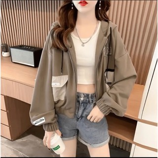 [NEW] Áo Khoác Nỉ Túi Hộp Cực Xinh Logo Thêu Chữ ON Tôn Dáng Cho Các Chị Em