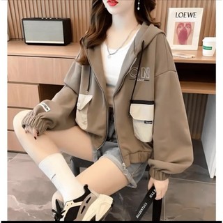 [NEW] Áo Khoác Nỉ Túi Hộp Cực Xinh Logo Thêu Chữ ON Tôn Dáng Cho Các Chị Em