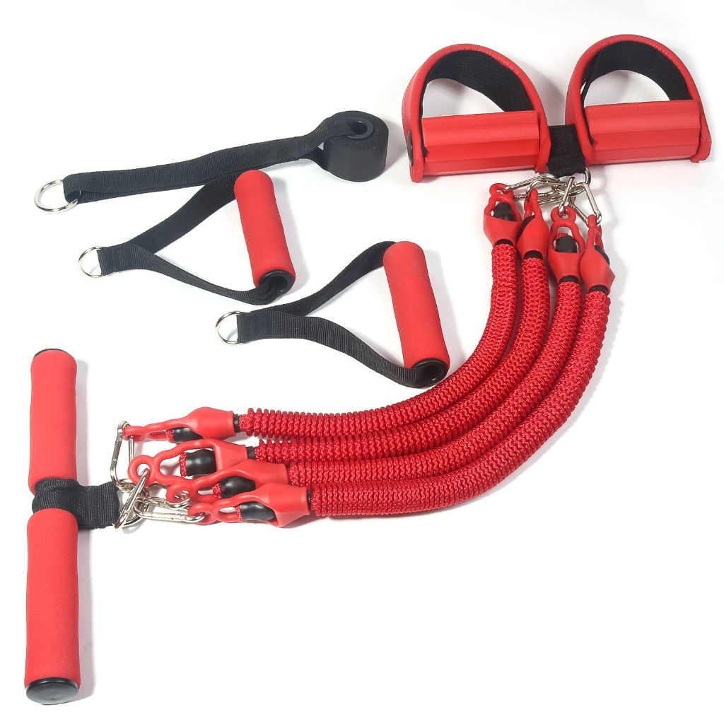 Ảnh Bộ dây đàn hồi kháng lực 10 món tập bụng , tập ngực tại nhà đa năng Cleacco Boro Sport 3