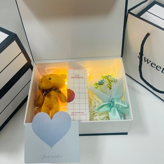(SWL) Combo hộp túi quà xinh xắn kèm phụ kiện son và nước hoa, quà tặng sinh nhật, valentine ý nghĩa