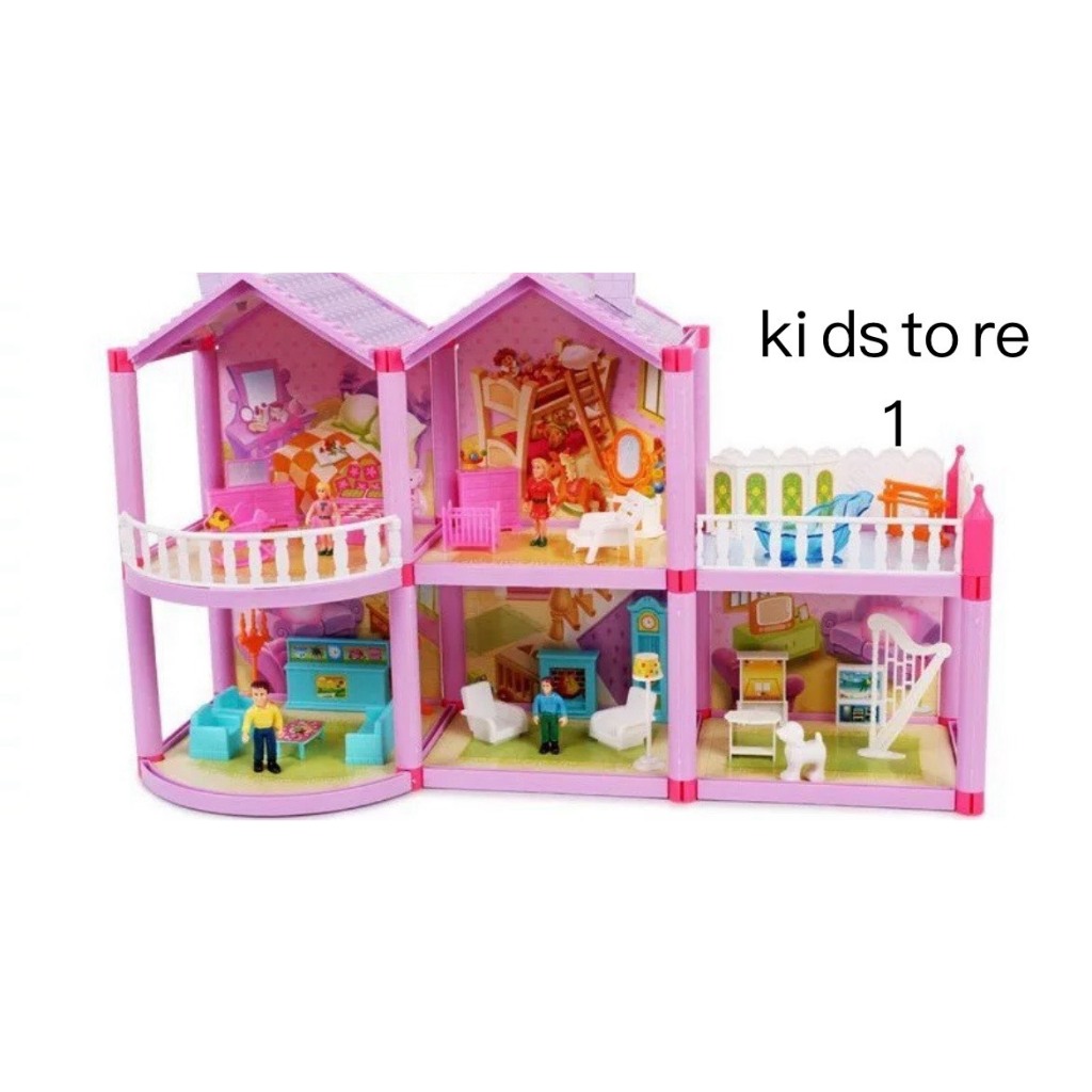 Bộ sưu tập gồm các kiểu đồ chơi mô hình nhà búp bê cỡ lớn