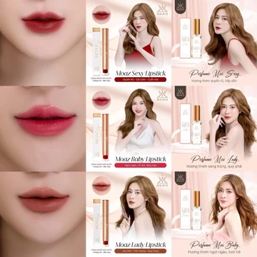 [Mua 1 Son Tặng 1 Nước Hoa] Son Kem Lì Moaz Mairis Hồng Đỏ, Cam Đất, Đỏ R.ượu Công Nghệ Hàn Quốc