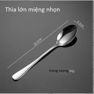 Gía sỉ Set 10 Thìa Cơm (Muỗng) Inox Size Lớn Loại Dày Đẹp ,2 Mẫu,Thép Không Rỉ An Toàn