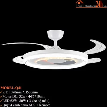 [EUROTO 2025] QUẠT TRẦN ĐÈN LED, CÁNH QUẠT NHỰA ABS, CÓ REMOTE ĐIỀU KHIỂN CHẾ ĐỘ HẸN GIỜ, NHIỀU MẪU