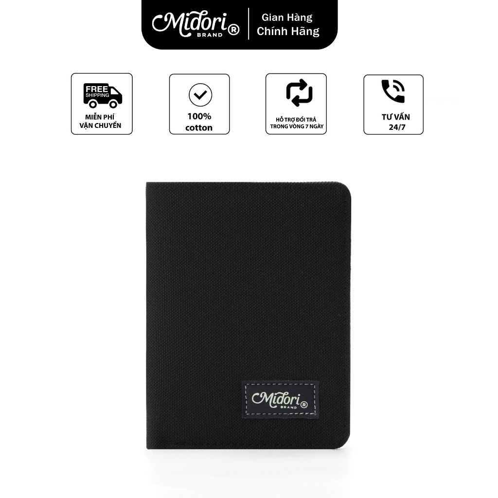Ví Vải Đứng Nam Nữ ChicT Bóp Đựng Tiền Thẻ Nhiều Ngăn Polyester Thời Trang Cao Cấp | Mi Midori