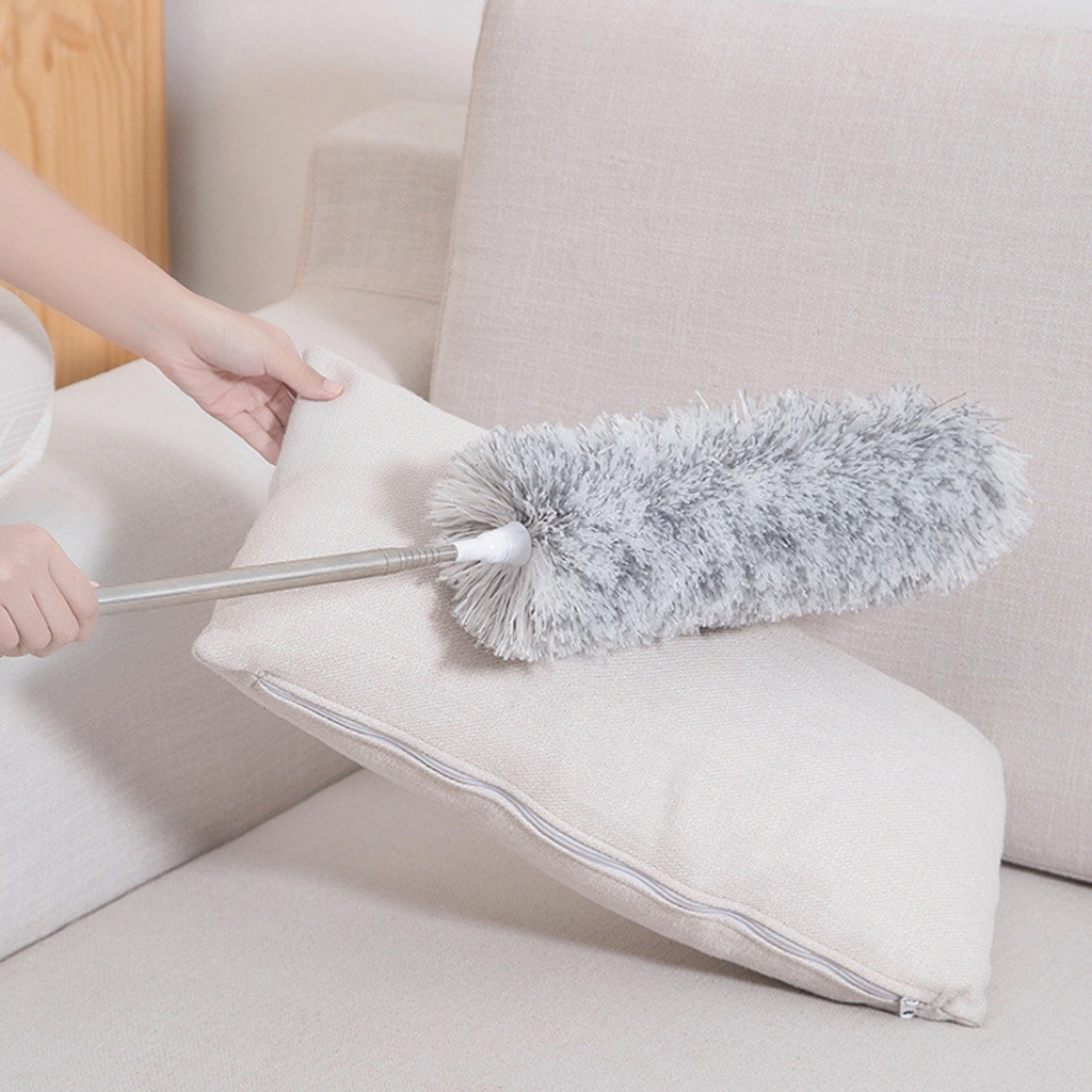 Ảnh Chổi Phất Trần Lau Chùi Quét Trần Nhà Bụi Bẩn Mạng Nhện Trên Cao Có Cán Inox Điều Chỉnh Độ Dài Tới 2,8m Hãng Amalife 2