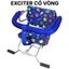 Ghế ngồi xe máy , Yên Nệm, Có tựa, Có Vòng, Có Gác Chân, An Toàn Cho Bé , GHẾ SỐ GẬP INOX CÓ VÒNG XE EXCITER