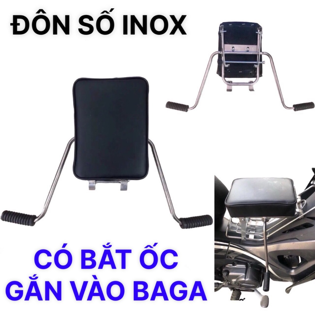 [ ĐÔN SỐ ] GHẾ ĐÔN SỐ INOX YÊN NỆM ĐEN CAO CẤP AN TOÀN CHO BÉ