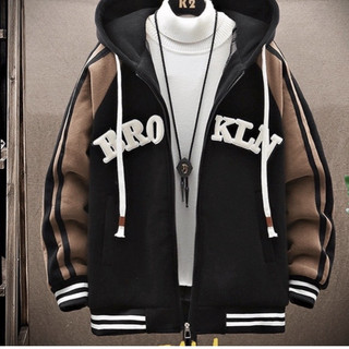 (CÓ TÚI TRONG) Áo Khoác Nỉ UNISEX Logo Thêu BROKIN Dây Bản To Như Hình Siêu Hot