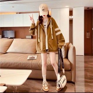 (CÓ TÚI TRONG) Áo Khoác Nỉ Nữ FORM RỘNG Logo Thêu Hình Trái TYM Siêu Dễ Thương