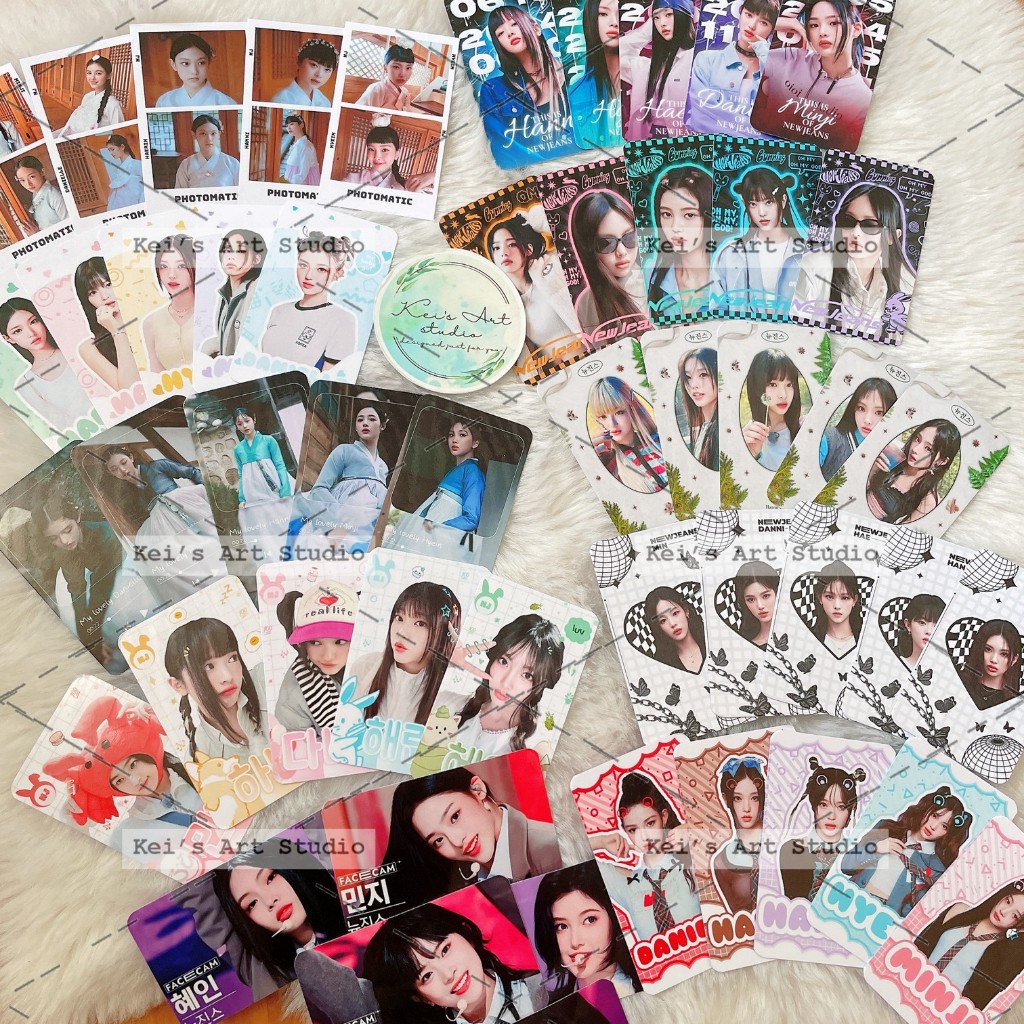 [CARD DES] 1 set 5cái - 5mem photocard thiết kế NEWJEANS: Minji, Hanni, Danielle, Haerin và Hyein