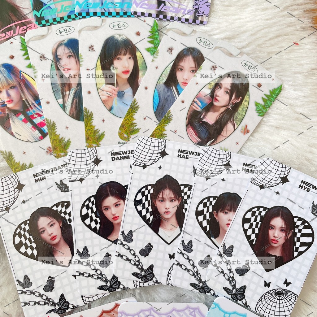[CARD DES] 1 set 5cái - 5mem photocard thiết kế NEWJEANS: Minji, Hanni, Danielle, Haerin và Hyein