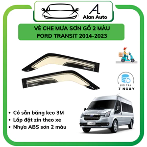 Vè che mưa xe Ford Transit 2014 - 2022, Chất liệu NHỰA ABS sơn gồ 2 màu cao cấp