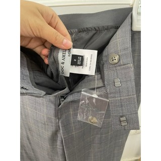 Quần vải dài của nữ, dáng quần baggy vải kẻ màu ghi nhã nhặn, form dáng đẹp lịch sự, cạp quần phối chun dễ chịu