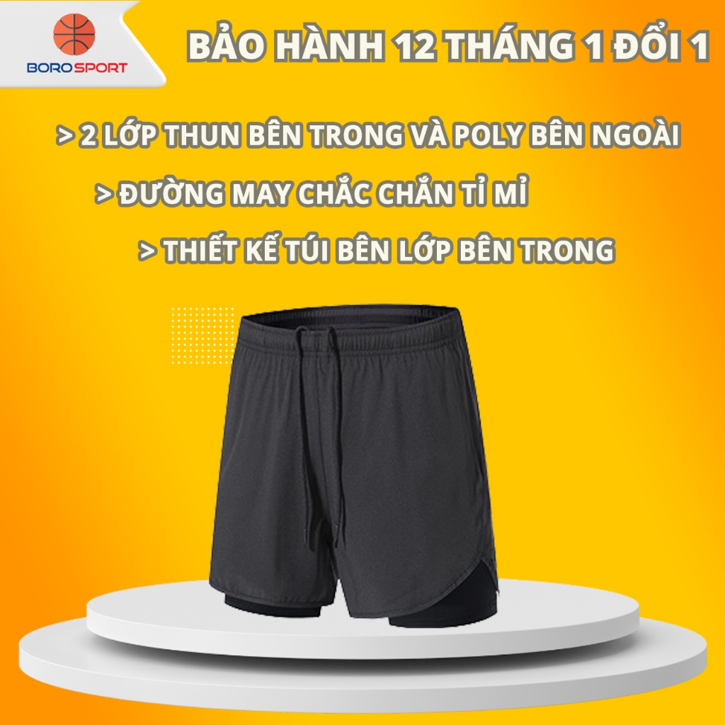 Ảnh Quần Chạy Bộ Nam Bảo Hành 12 Tháng Quần Thể Thao Nam Mỏng Thoáng Khí Có Túi Điện Thoại Cleacco DK22001 Boro Sport 1