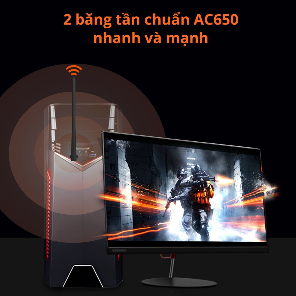 Ảnh Bộ Chuyển Đổi USB WiFi Tenda U10 chuẩn AC tốc độ 650Mbps - Hàng Chính Hãng 4