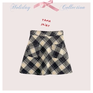 Chân váy dạ kẻ caro dáng A Tama Skirt