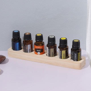 Giá Đỡ Trưng Bày Lọ Tinh Dầu 6 Ngăn Bằng Gỗ Trơn Dung Tích 15ml