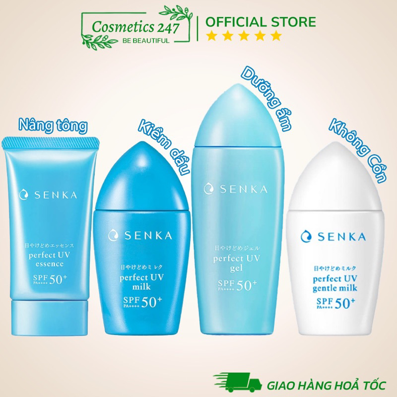 Ảnh Kem Chống Nắng Senka Perfect UV Dạng Sữa 40ML & Gel 80ML & Essence 50G 1