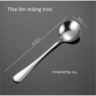 Gía sỉ Set 10 Thìa Cơm (Muỗng) Inox Size Lớn Loại Dày Đẹp ,2 Mẫu,Thép Không Rỉ An Toàn