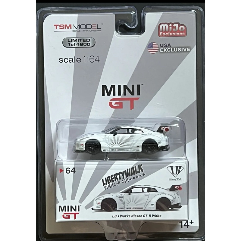 Xe mô hình Mini GT LB Works Nissan GT-R R35 White No.64, card Mỹ ...
