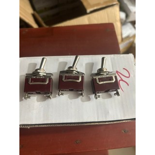 Combo 10 Công tắc đảo chiều 2 chân nâu, công tắc gạt đảo chiều 2 chân on, of