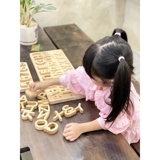 Bảng Xếp Chữ Cái Alphabet Bằng Gỗ, Đồ Chơi Gỗ Giáo Dục Xếp Gỗ Trí Tuệ, Đồ Chơi Học Tập Chàng Trai Gỗ