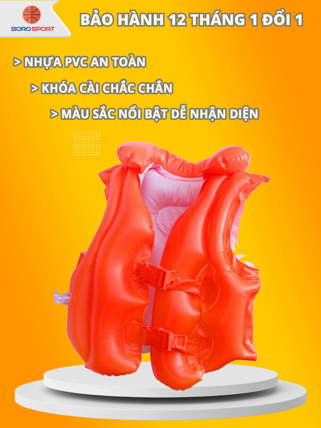 Ảnh Áo Phao Cho Bé Bảo Hành 12 Tháng Áo Phao Cho Trẻ Tập Bơi Tiện Dụng Dành Cho Bé 3-6 tuổi(<30 kg) Cleacco APCB Boro Sport 1